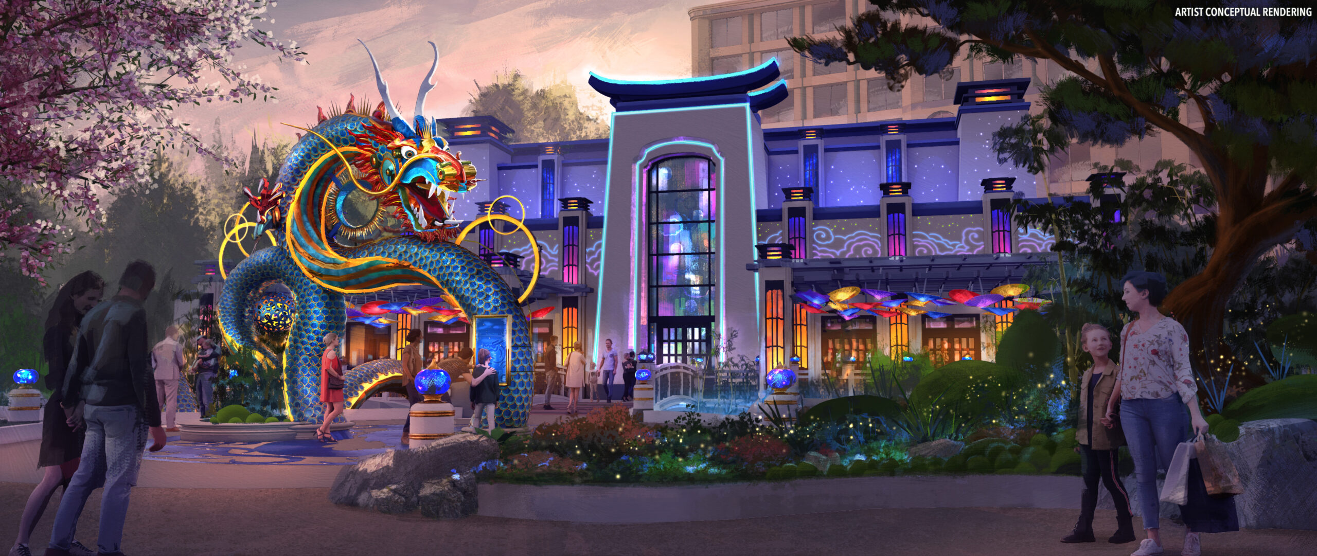 Restaurante Asiático Dragão Azul no Universal Epic Universe Restaurante Asiático Dragão Azul no Universal Epic Universe