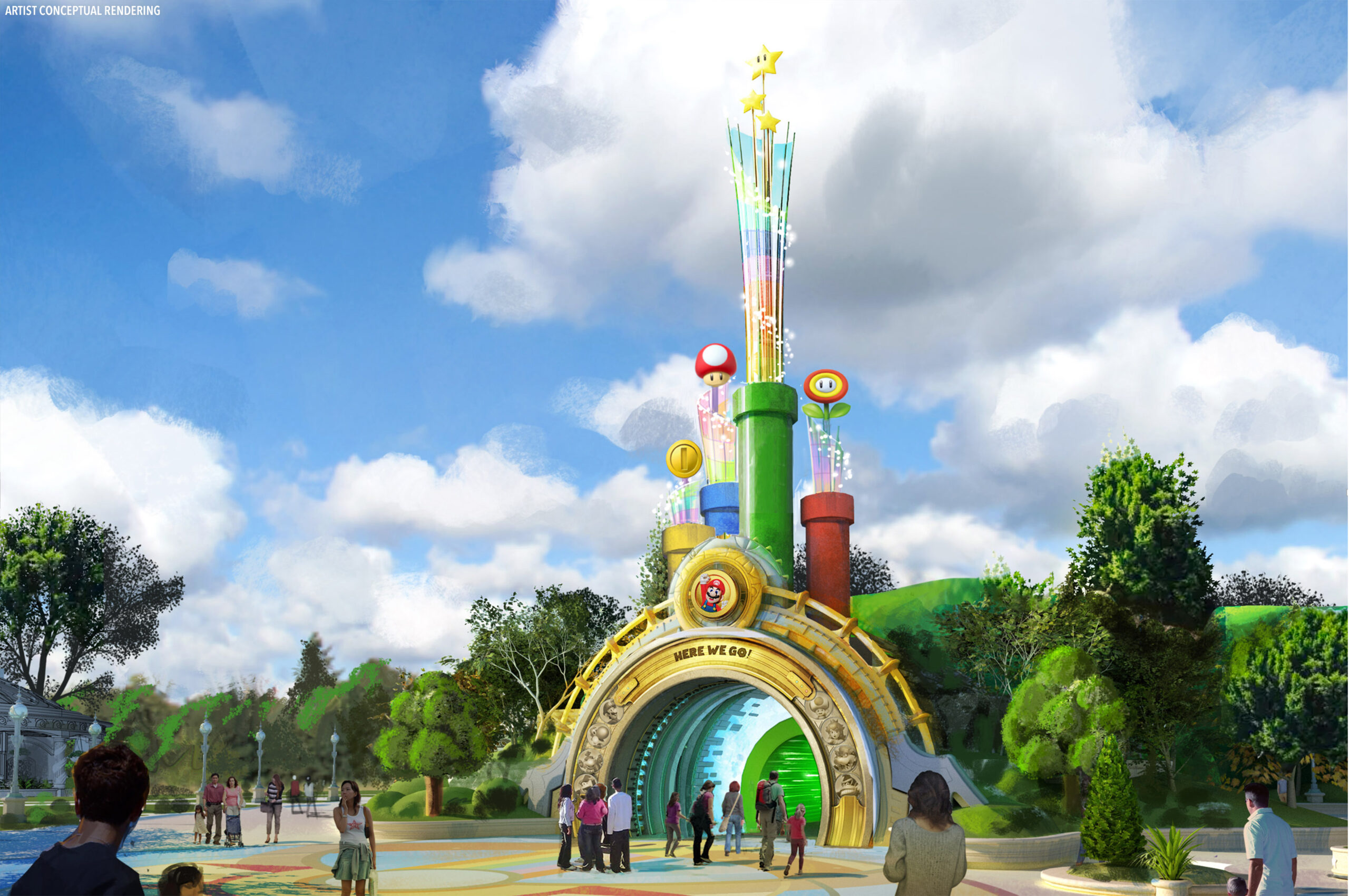 Portal do Super Nintendo World no Universal Epic Universe Portal do Super Nintendo World no Universal Epic Universe