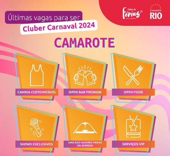 Clube de Férias Stella Barros vende pacote VIP para o Camarote RIO na Sapucaí Clube de Férias Stella Barros vende pacote VIP para o Camarote RIO na Sapucaí