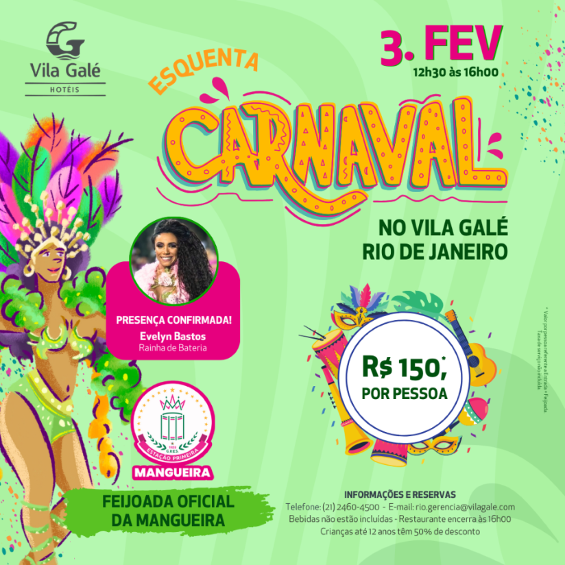 Vila Galé e Mangueira anunciam tradicional feijoada pré-carnavalesca no Rio de Janeiro Vila Galé e Mangueira anunciam tradicional feijoada pré-carnavalesca no Rio de Janeiro