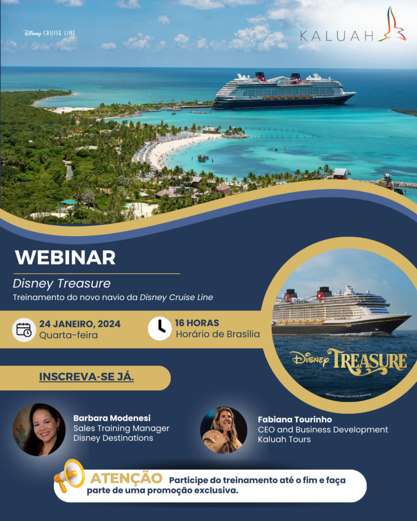 webinar disney treasure Disney e Kaluah promovem treinamento sobre Disney Treasure nesta quarta (24)