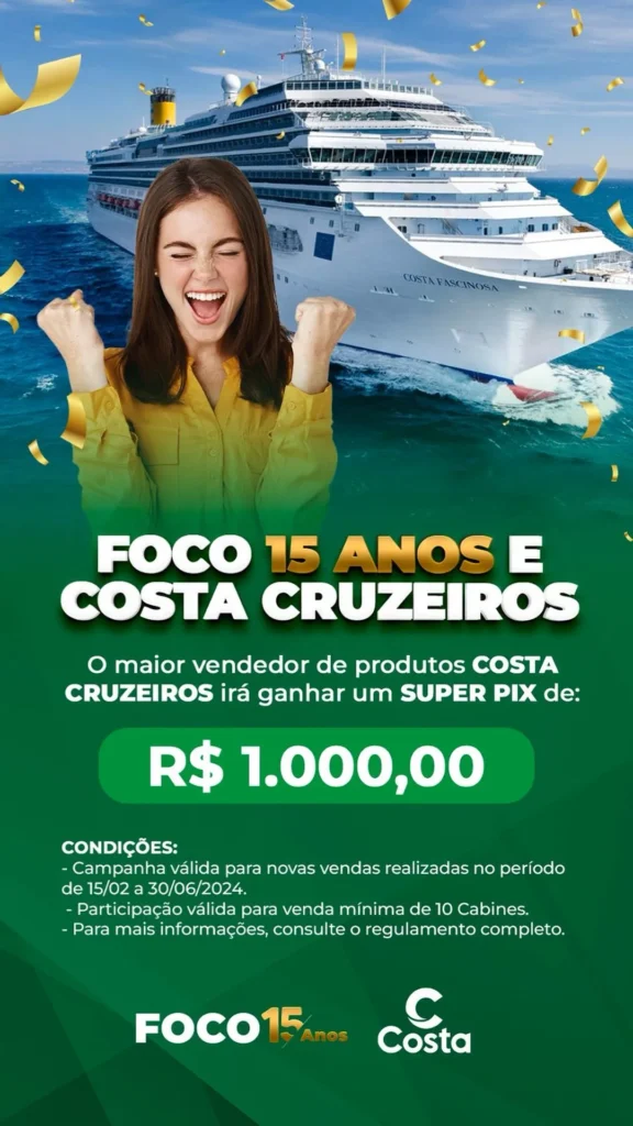 1000180024 Foco Operadora lança primeira campanha de vendas para comemorar seus 15 anos