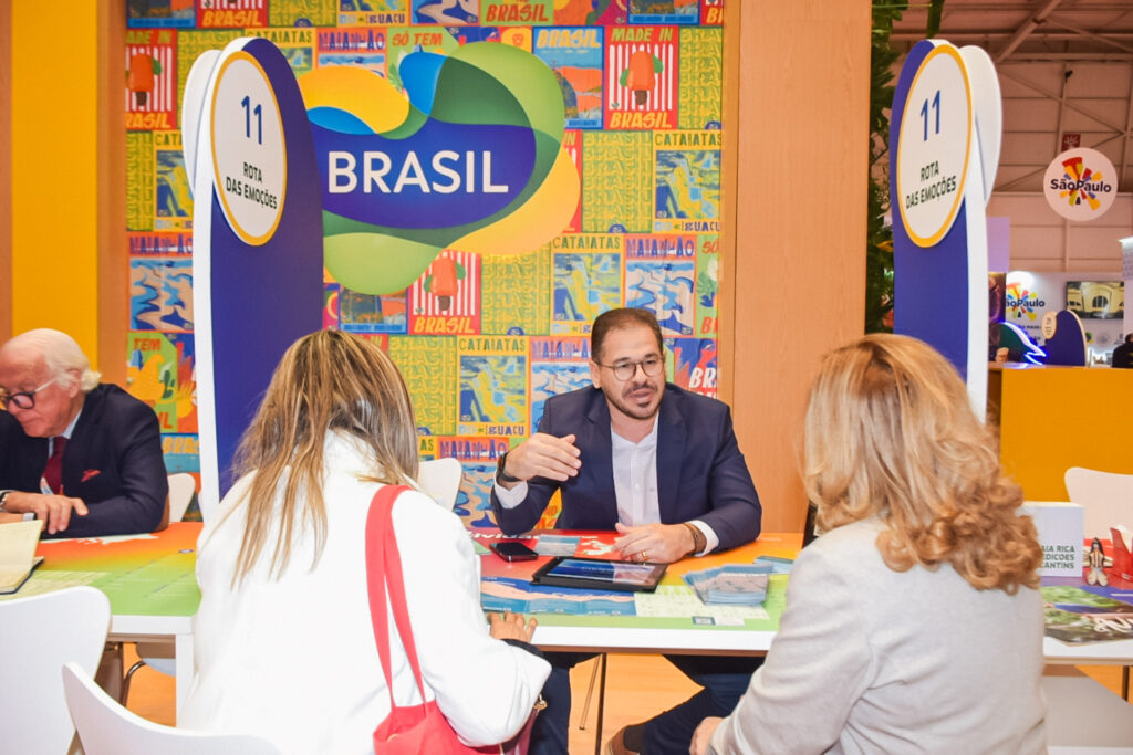 A área da Rota das Emoções no estande da Embratur recebeu visitas do público da BTL