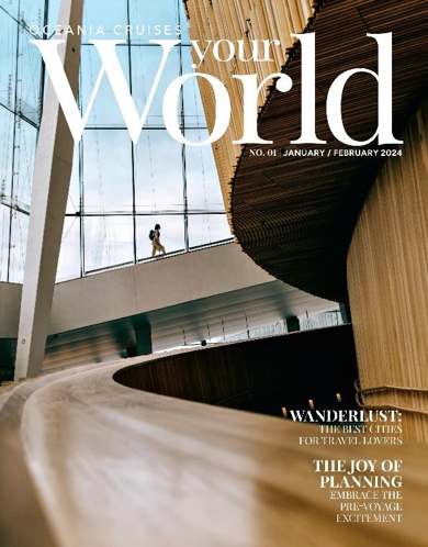 Oceania Cruises anuncia edição de estreia da revista Your World 2 A capa da edição de estreia da revista Your World, com a Ópera de Oslo. (Foto da capa: Kenneth Coffie)