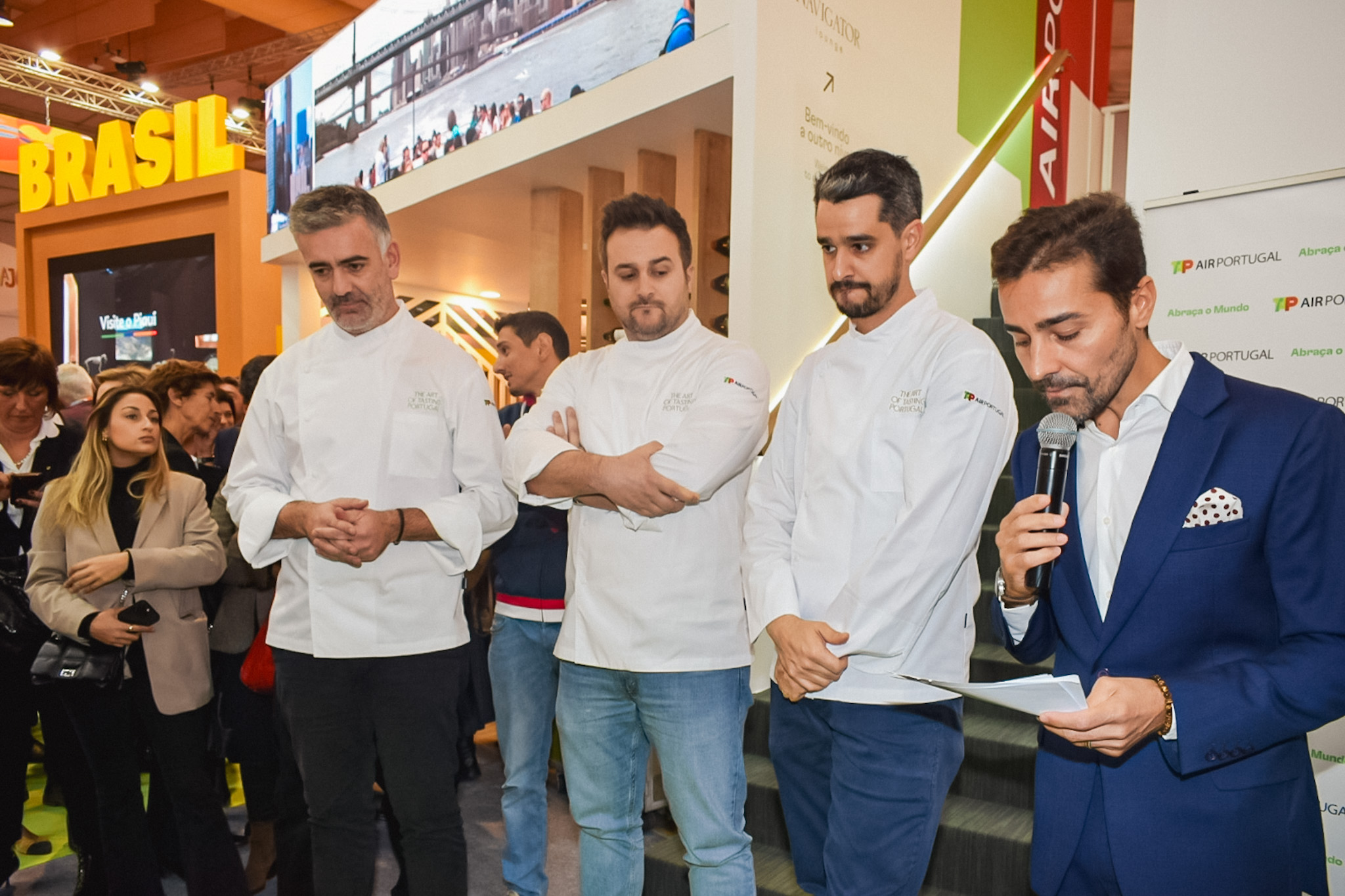 Apresentação dos Chef’s da TAP que assinam o menu da companhia Apresentação dos Chef’s da TAP que assinam o menu da companhia