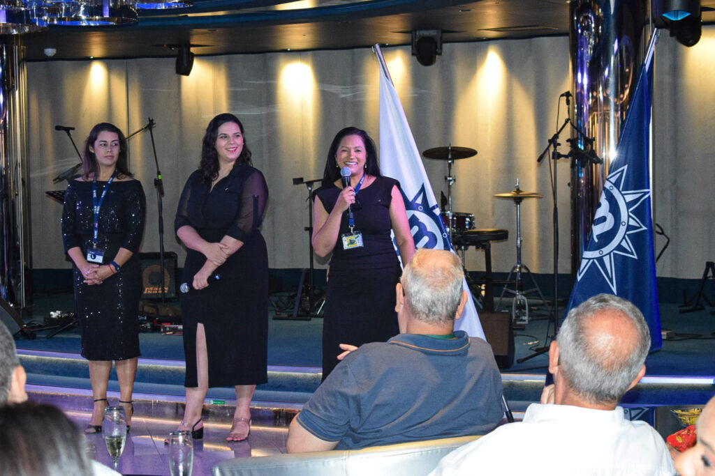 Durante a festa, um discurso de boas vindas foi feito pelas colaboradoras da MSC