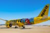 Spirit Airlines adesiva aeronave com temática do Super Nintendo World