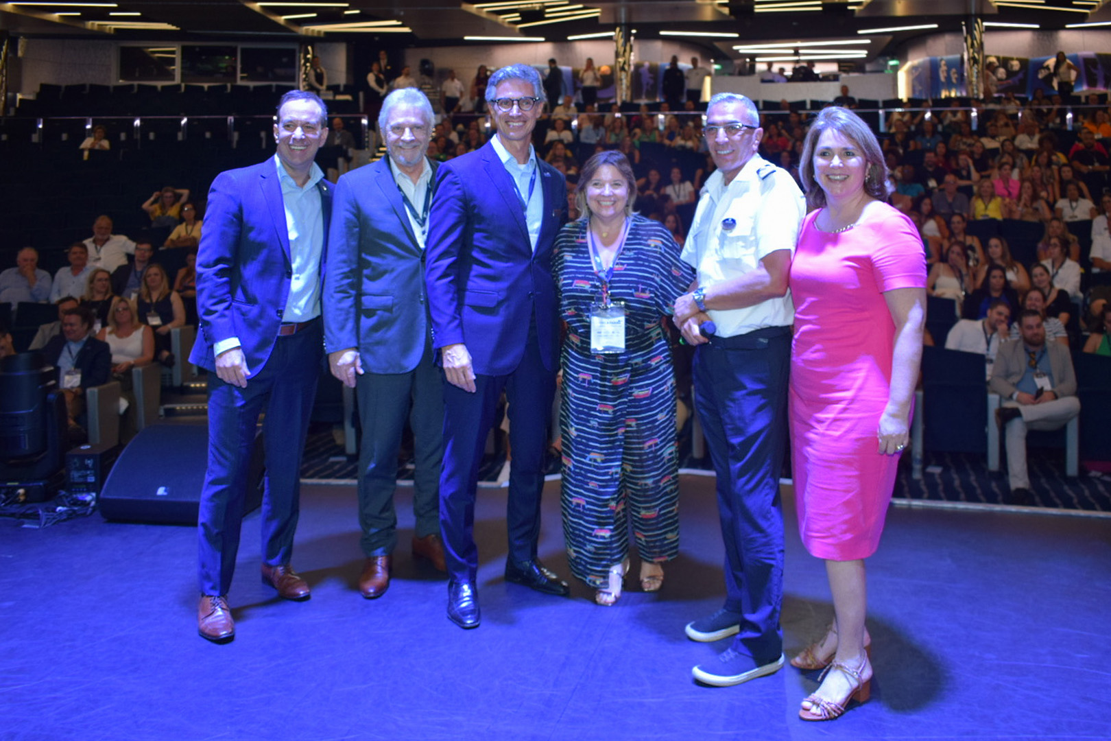 Integrantes da Clia e o Capitão do MSC Grandiosa abriram o primeiro Cruise 360 Integrantes da Clia e o Capitão do MSC Grandiosa abriram o primeiro Cruise 360