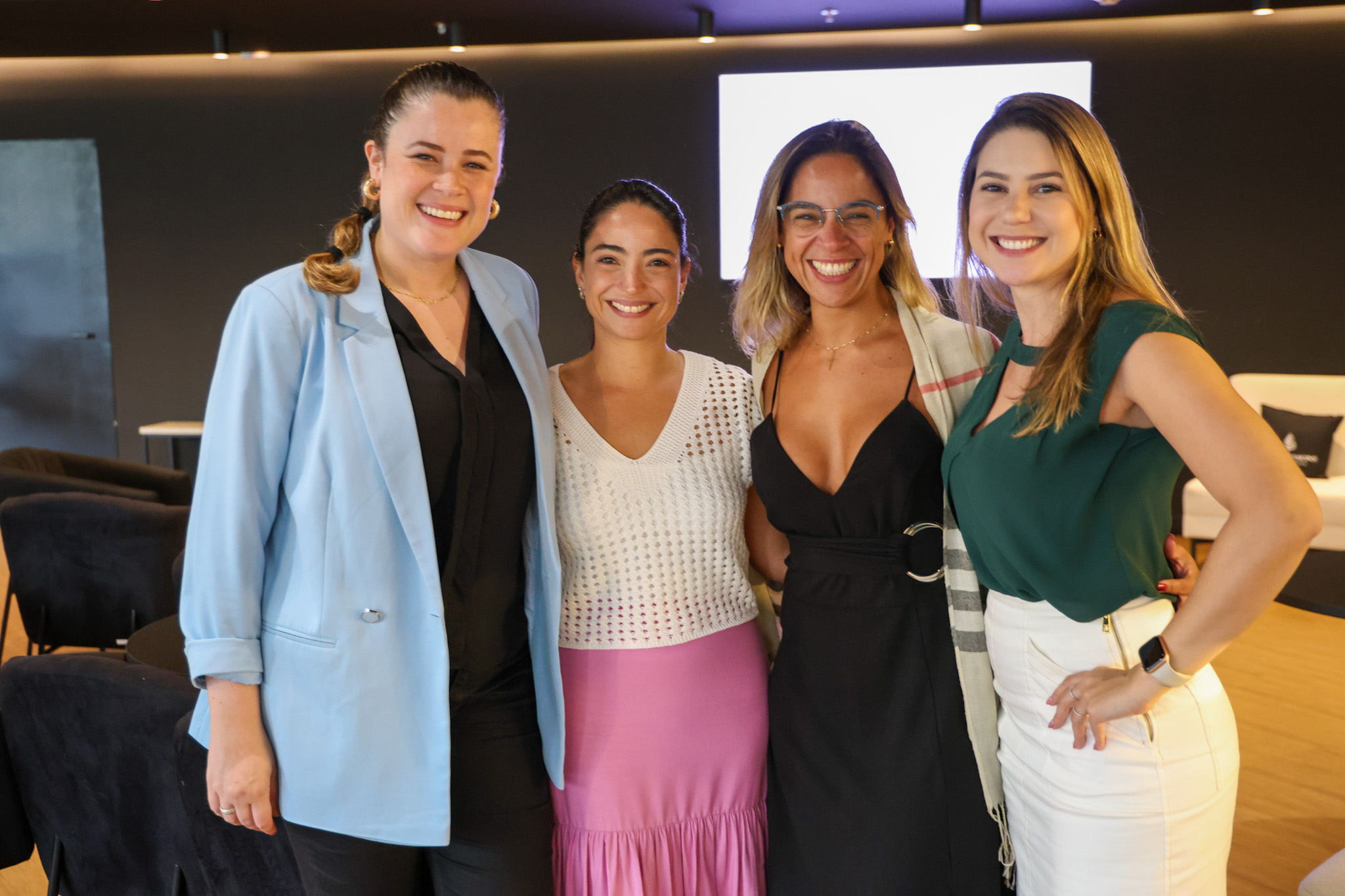 Janine Pantarotto e Daniela Pescio, do Four Seasons, com Marcela Zaidem e Angélica Quintela, da G4