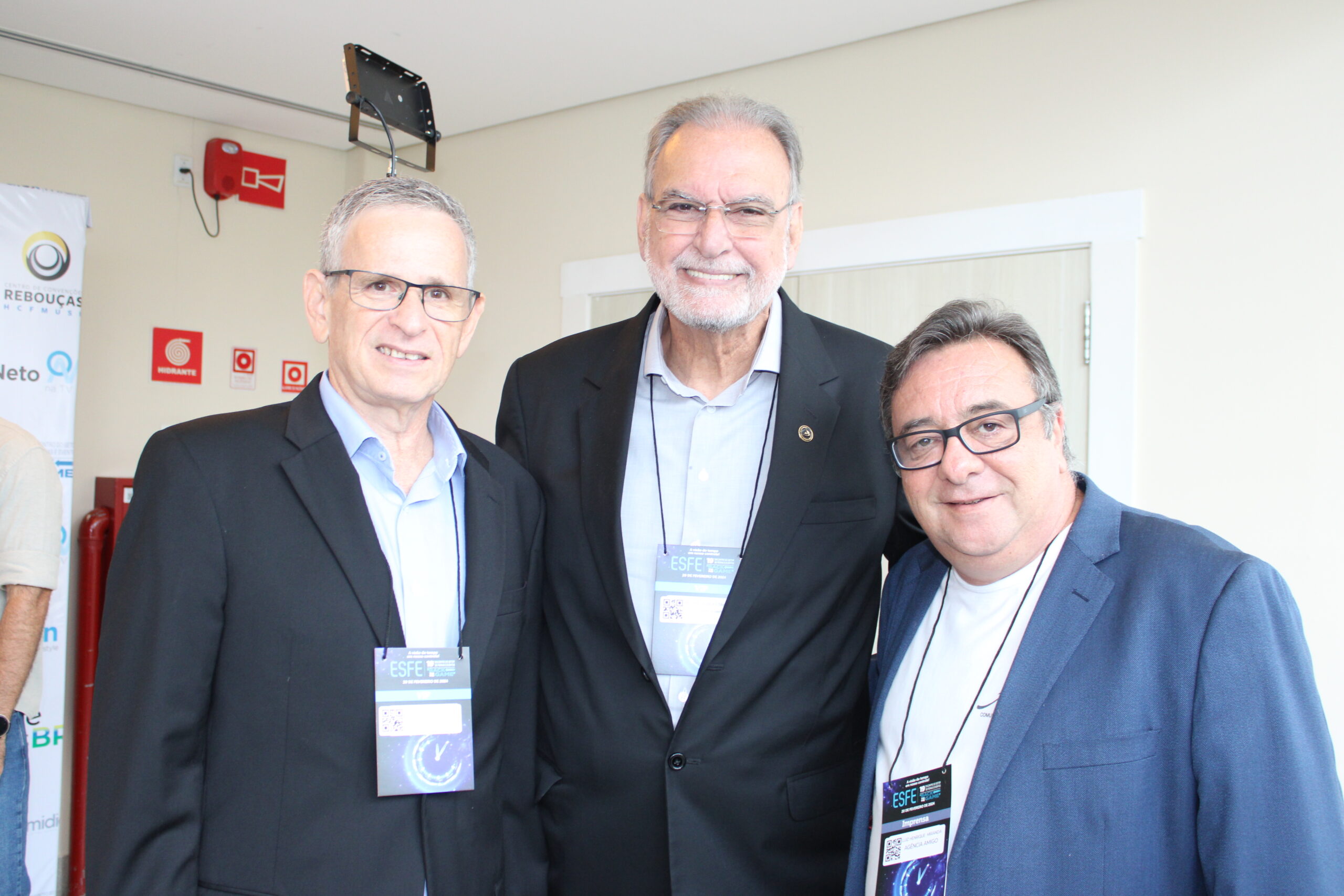 João Carlos Polak, do Jequitimar, Ibrahim Georges Tahtouh, presidente da CNA EvTur, e Luiz Henrique Miranda, da Amigo João Carlos Polak, do Jequitimar, Ibrahim Georges Tahtouh, presidente da CNA EvTur, e Luiz Henrique Miranda, da Amigo