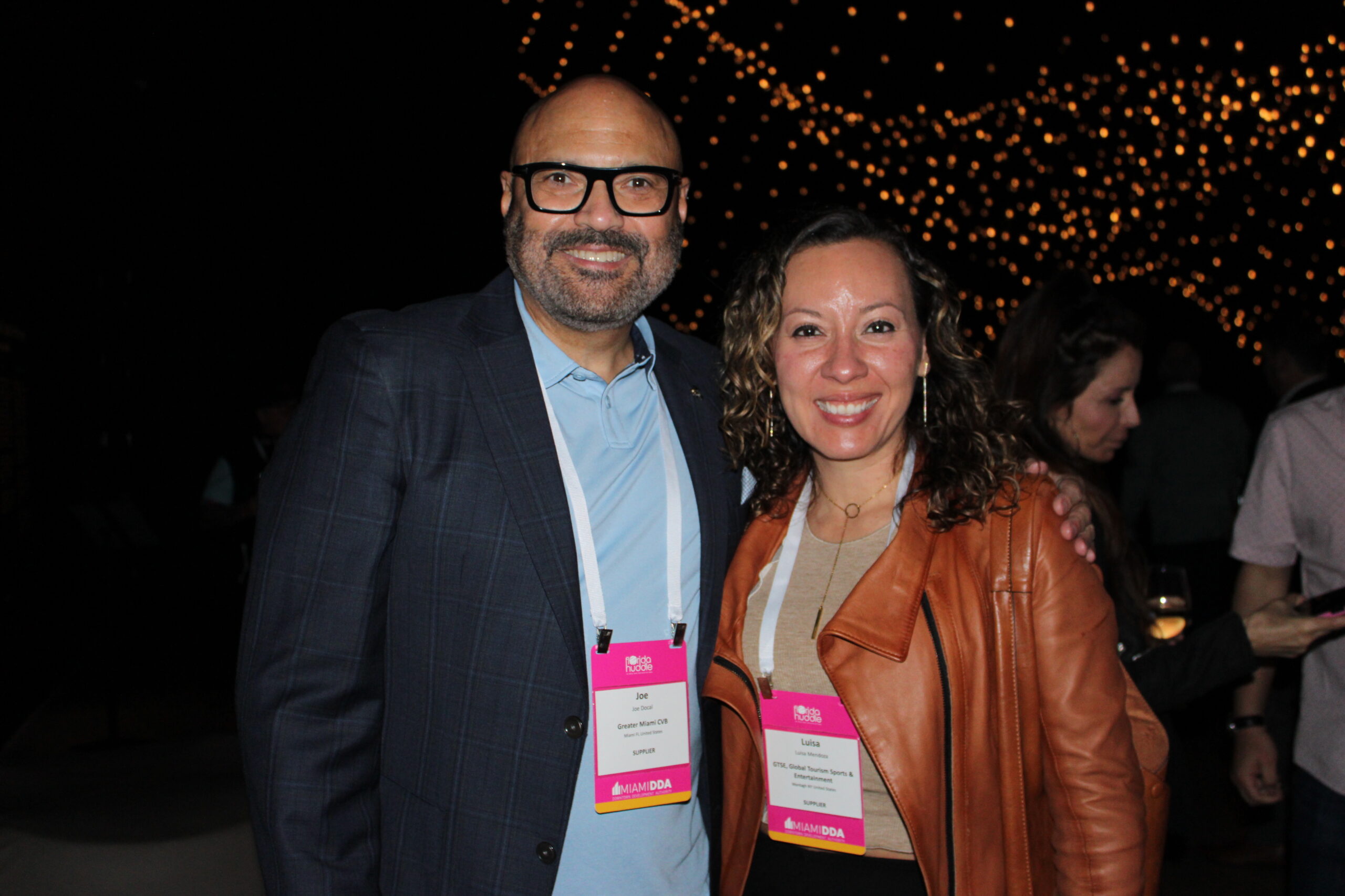 Joe Docal, de Miami, e Luisa Mendoza, da GTSE Joe Docal, de Miami, e Luisa Mendoza, da GTSE