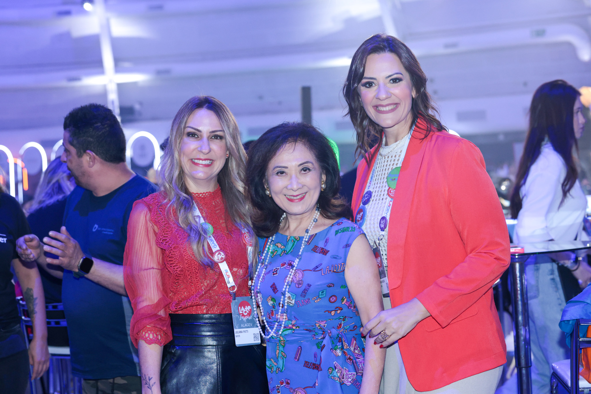 Juliana Patti, presidente do Lacte, Chieko Aoki, da Blue Tree, e Luana Nogueira, diretora executiva da Alagev Juliana Patti, presidente do Lacte, Chieko Aoki, da Blue Tree, e Luana Nogueira, diretora executiva da Alagev