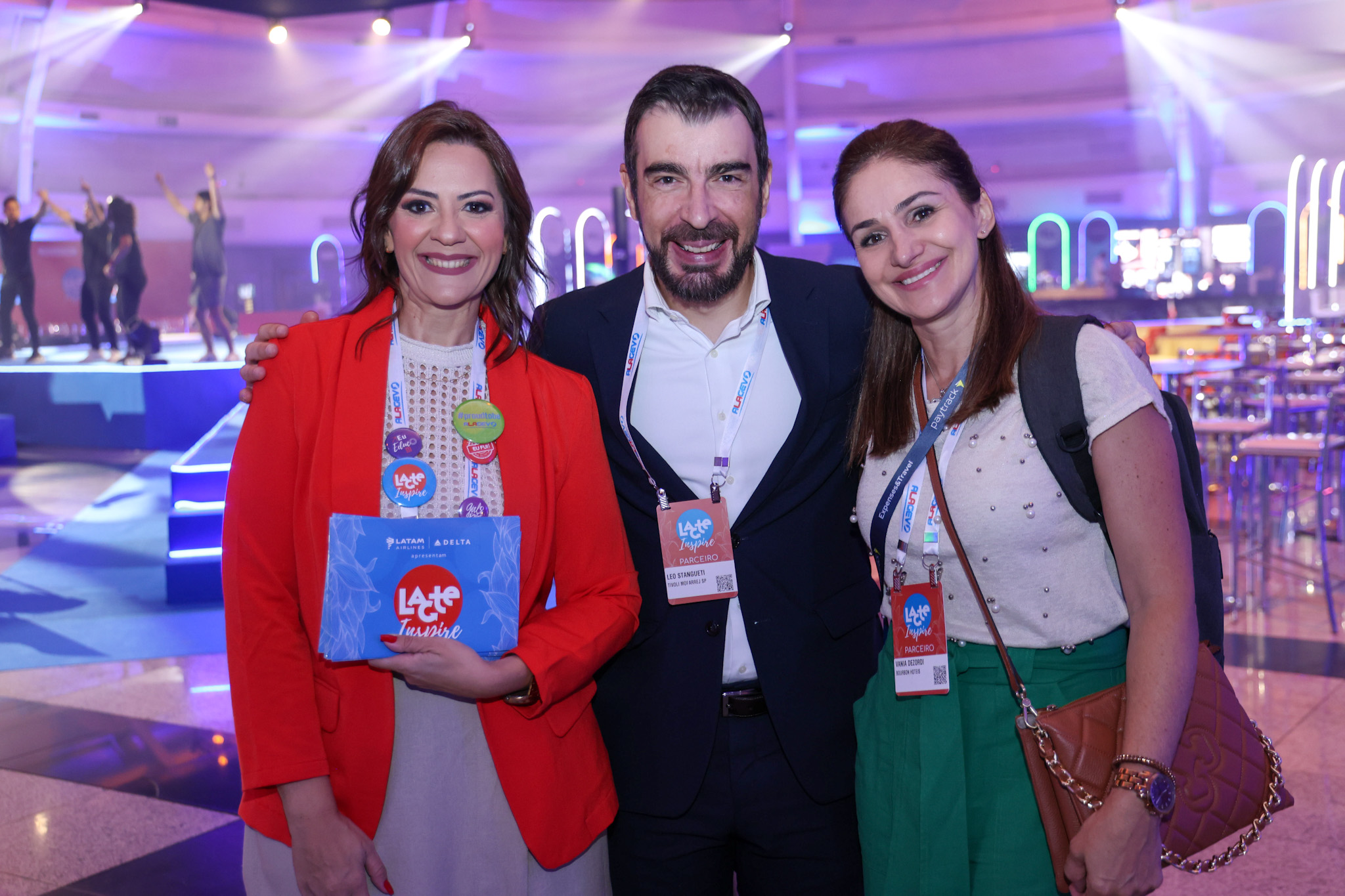 Luana Nogueira, diretora executiva da Alagev, Leo Stangueti, do Tivoli Mofarrej, e Vânia Desordi, do Bourbon Hotéis