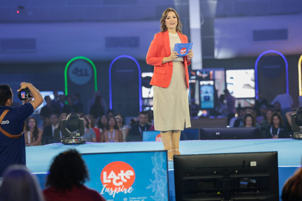 Luana Nogueira, diretora executiva da Alagev durante o Lacte