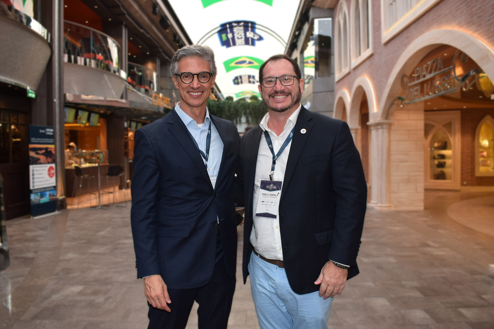 Marco Ferraz, da Clia e Pablo Zabala, da Discovery Cruises Marco Ferraz, da Clia e Pablo Zabala, da Discovery Cruises