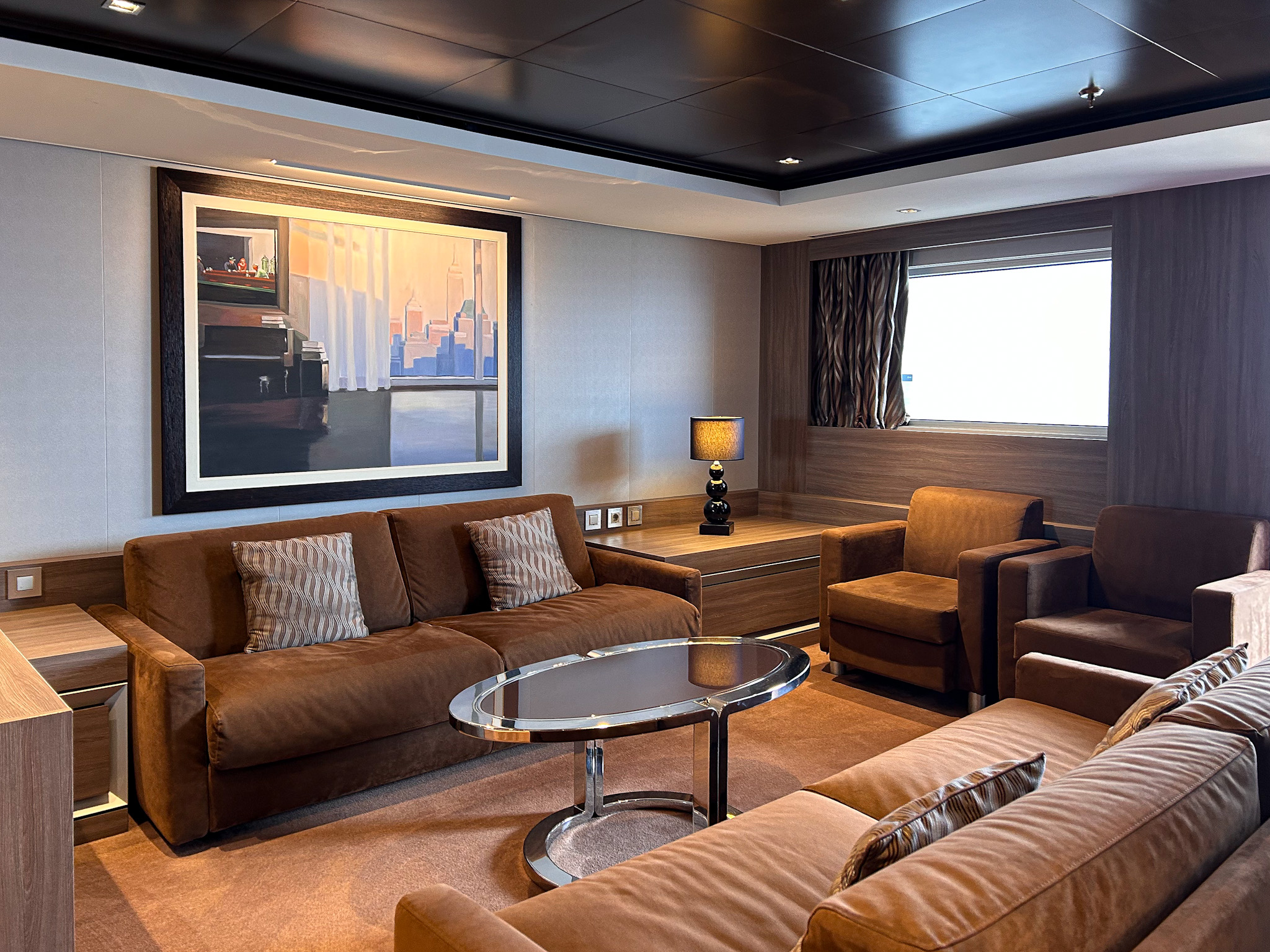 Sala da suíte Royal do Yacht Club Sala da suíte Royal do Yacht Club