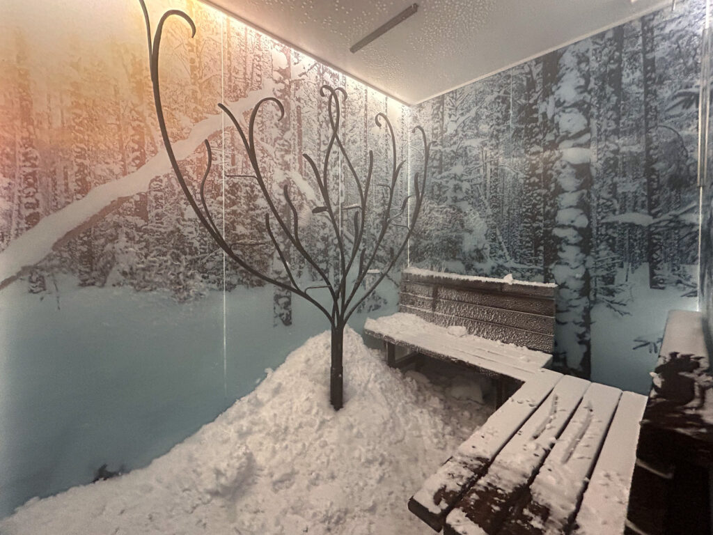 Sala de neve na área termal do SPA