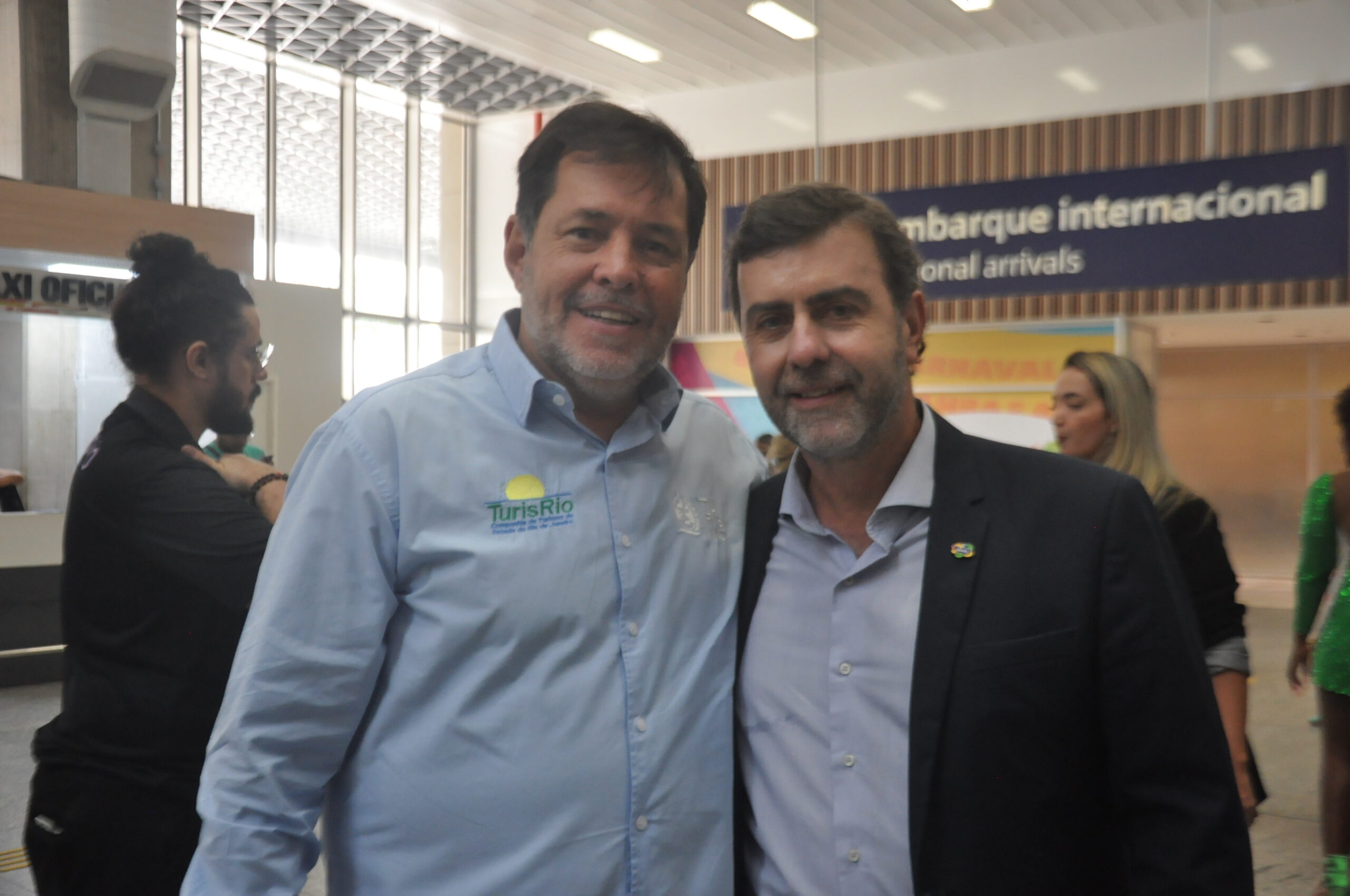 Sérgio Ricardo, da TurisRio, com Marcelo Freixo, da Embratur Sérgio Ricardo, da TurisRio, com Marcelo Freixo, da Embratur