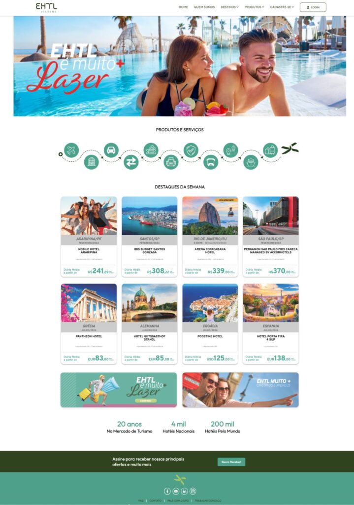 EHTL Viagens lança novo site 1 novo site EHTL Viagens lança novo site