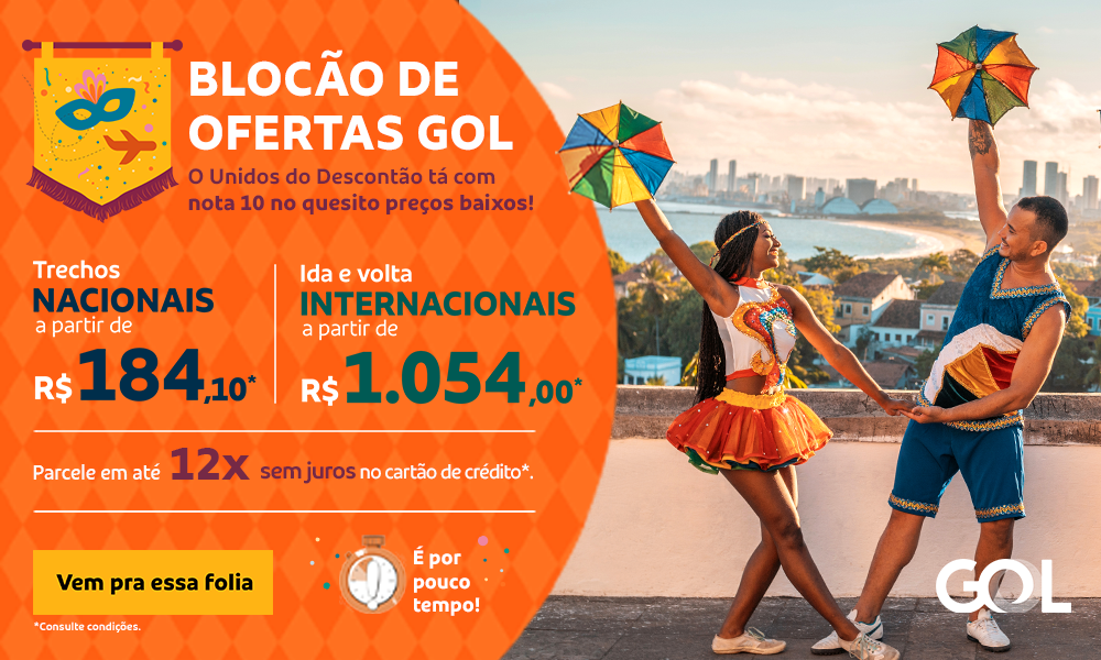 unnamed 7 Gol lança Blocão de Ofertas de Carnaval com passagens a partir de R$ 184