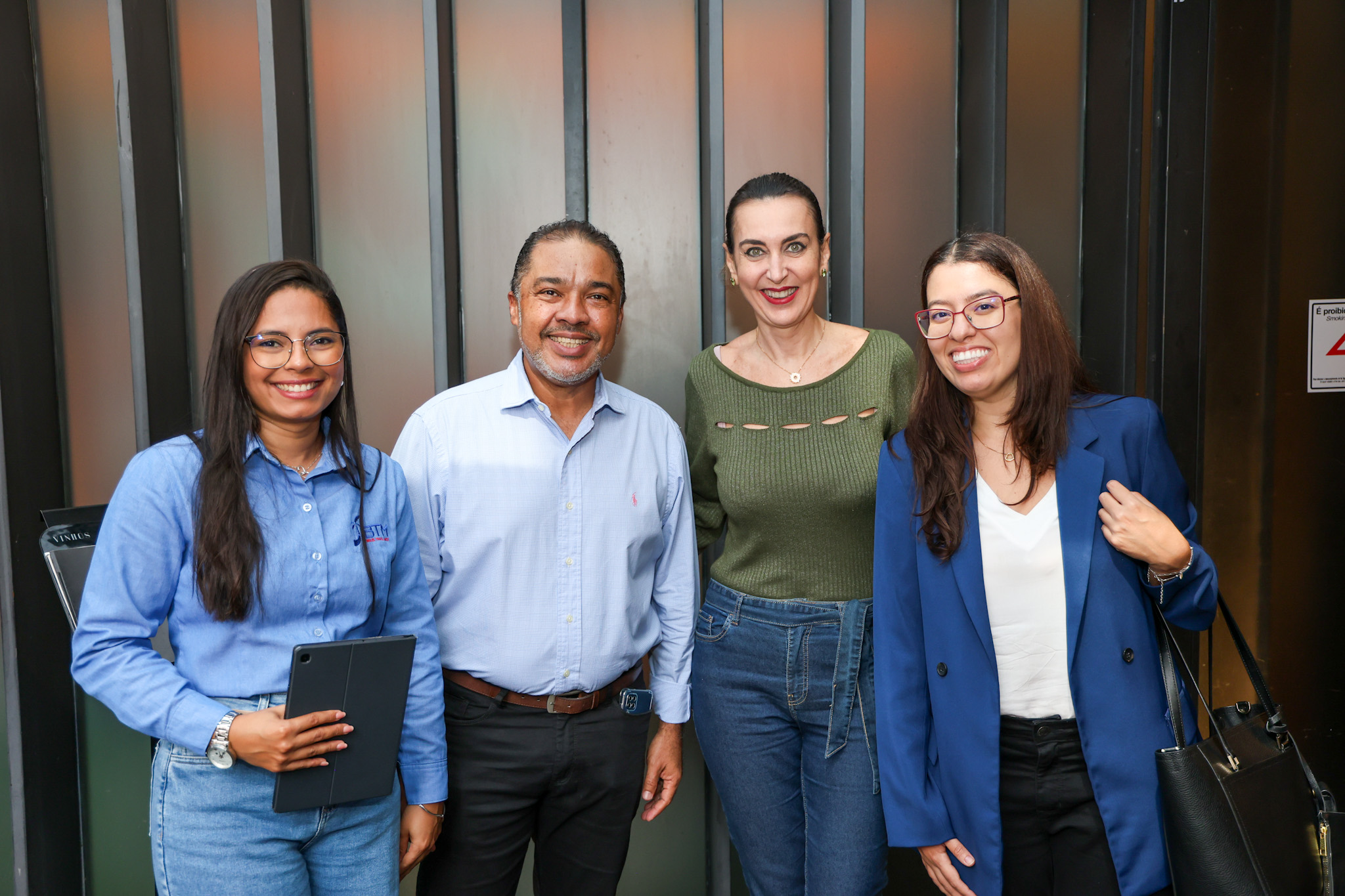 Alana Silva e Cláudio Júnior, da BTM, com Luciane Leite e Ana Clemente, da Setur-SP Alana Silva e Cláudio Júnior, da BTM, com Luciane Leite e Ana Clemente, da Setur-SP