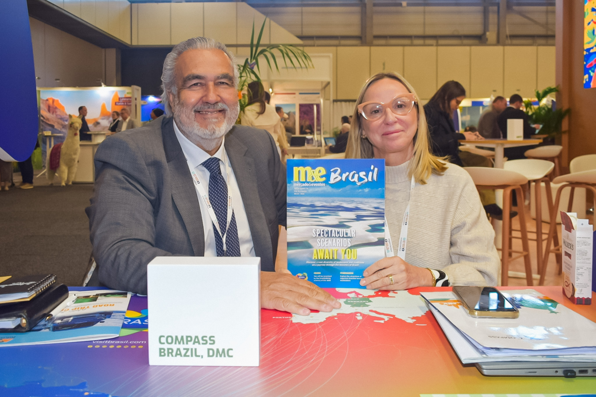 Carlos Barros e Cristina Grahn, da Compass na ITB Carlos Barros e Cristina Grahn, da Compass na ITB