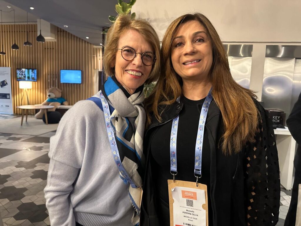 Catharine Worms, da Special Trip Turismo, com Michelle Pereira, da Michelle Tour Catharine Worms, da Special Trip Turismo, com Michelle Pereira, da Michelle Tour