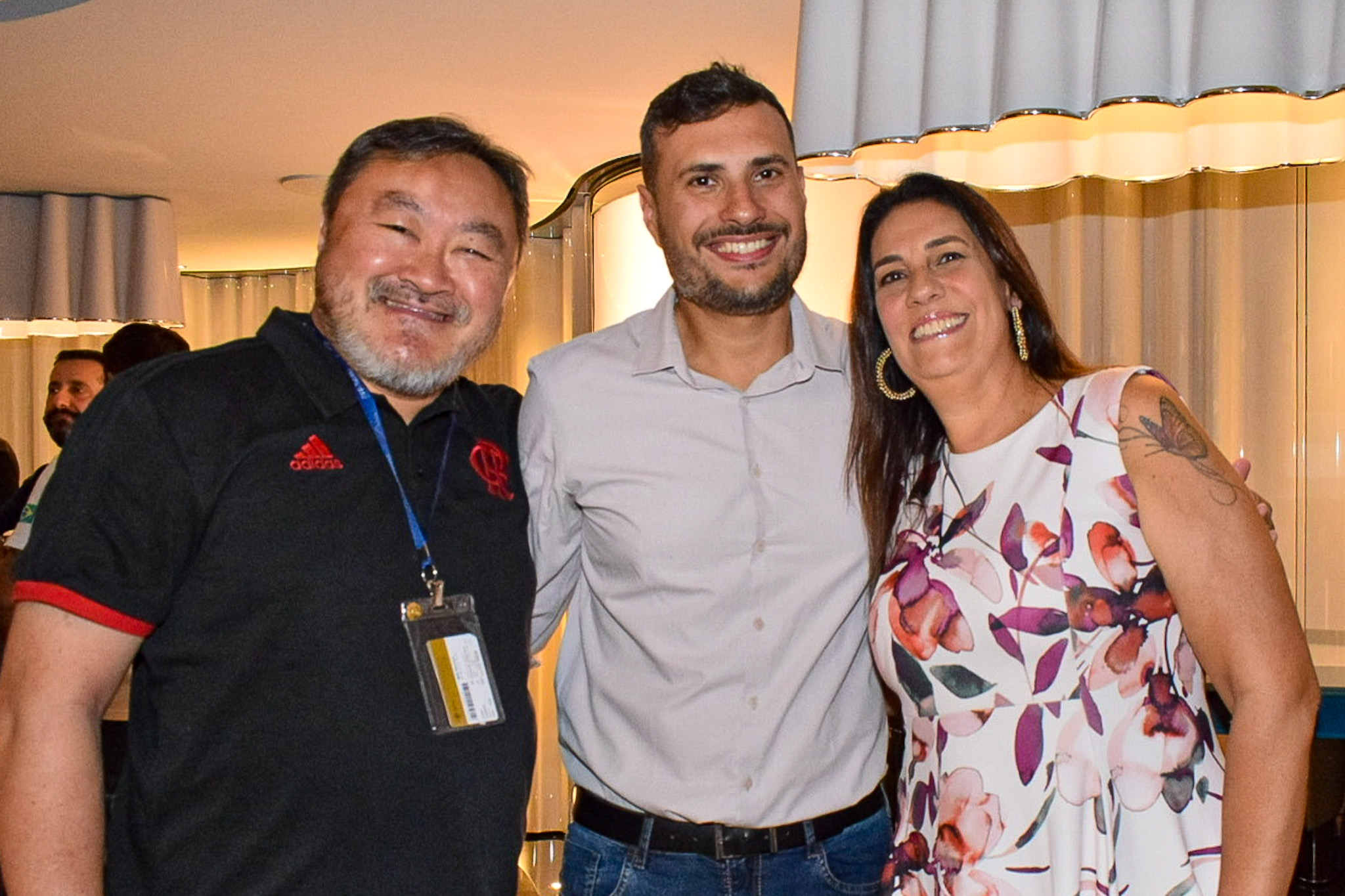 Chao Chen Yu, da Martha Rio Viagens; Marcio Genaro, da MSC e Cristiana Chao, da Martha Rio Viagens Chao Chen Yu, da Martha Rio Viagens; Marcio Genaro, da MSC e Cristiana Chao, da Martha Rio Viagens