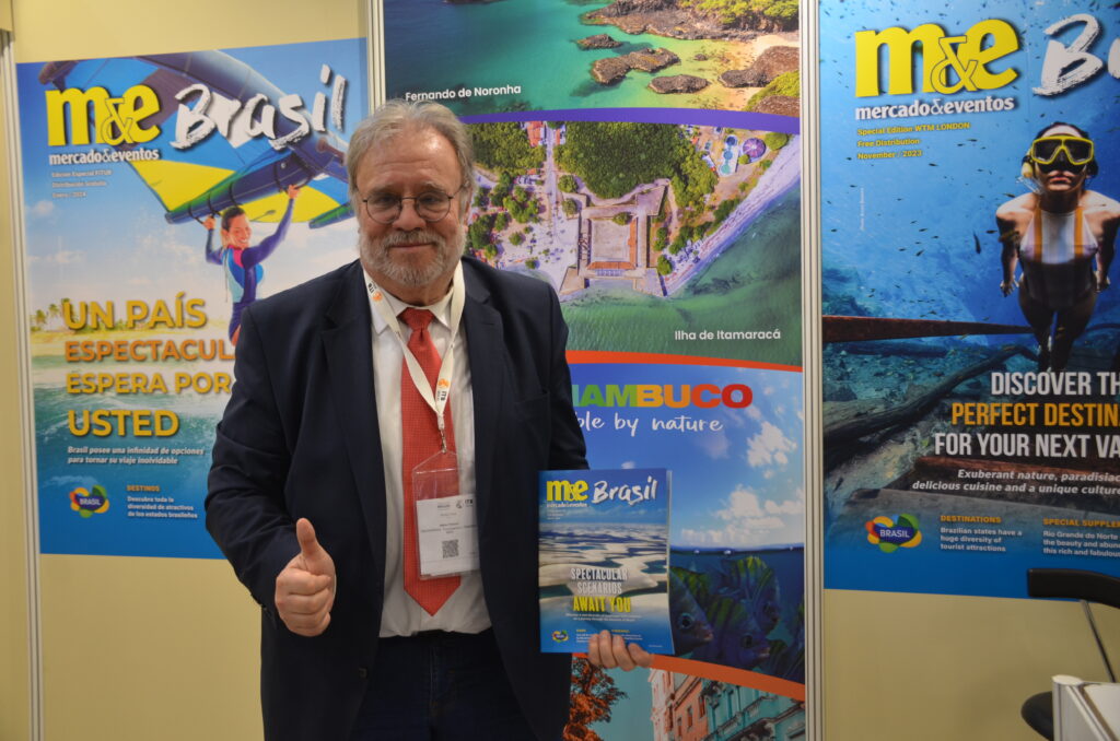 Heiko Tiensch, CEO da BrasilTours marca presença na feira buscando novos hotéis brasileiros