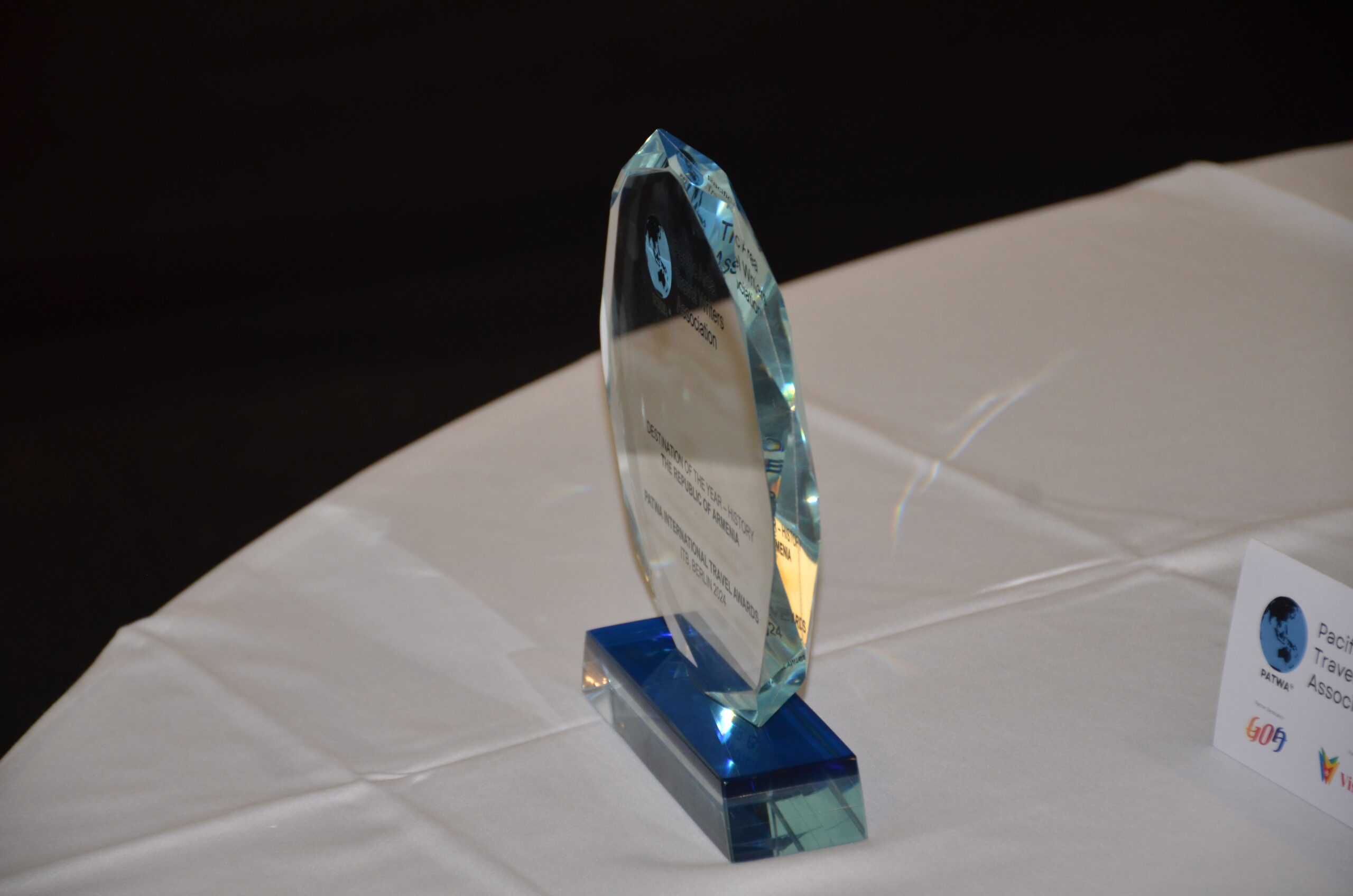 O troféu da premiação da PATWA O troféu da premiação da PATWA