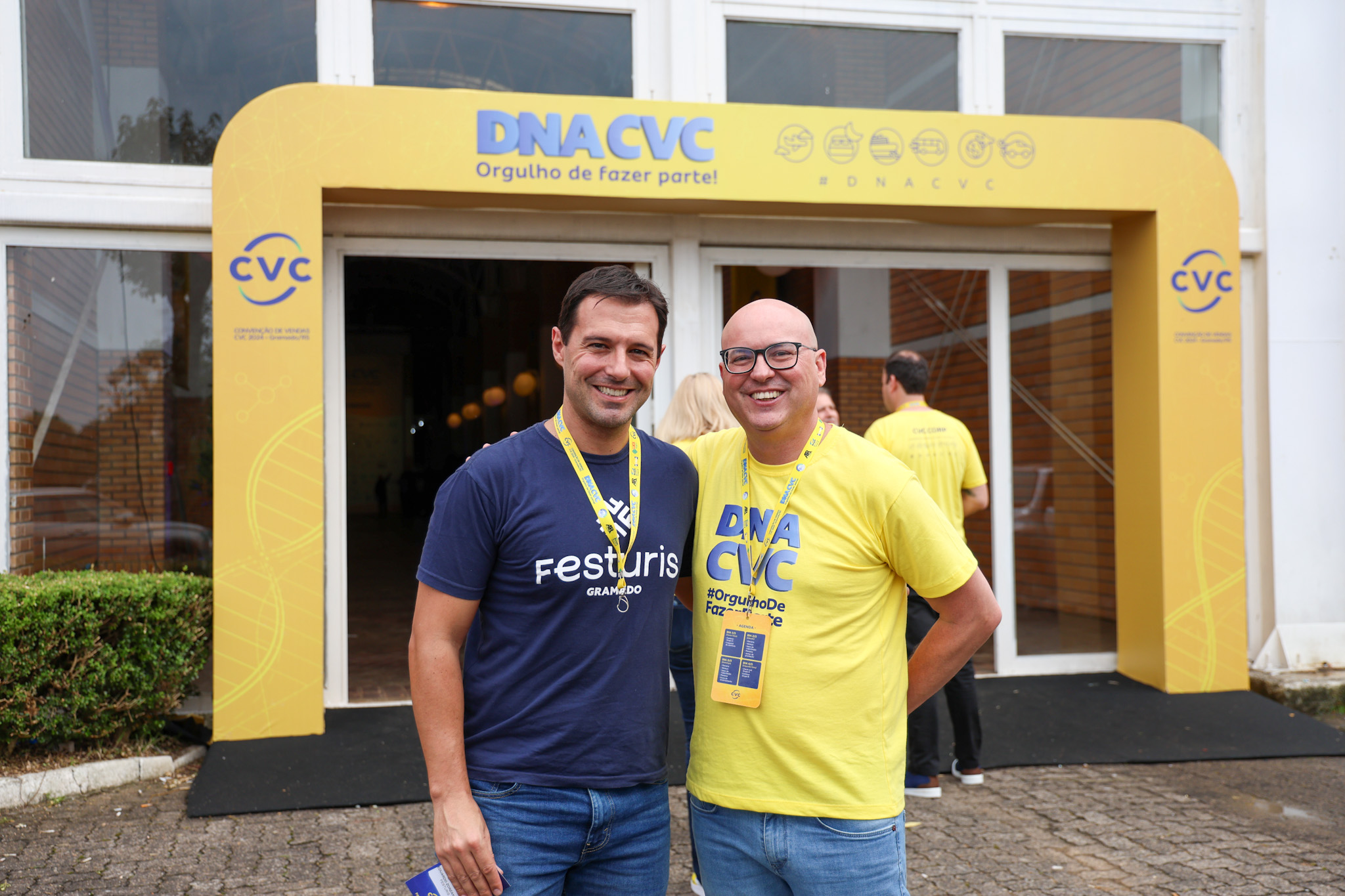 Eduardo Zorzanello, do Festuris, e Fábio Mader, da CVC Corp Eduardo Zorzanello, do Festuris, e Fábio Mader, da CVC Corp