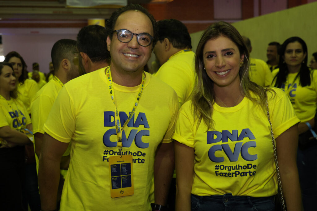 Fabio Godinho, CEO da CVC Corp, e Paula Rorato, diretora da CVC Corp