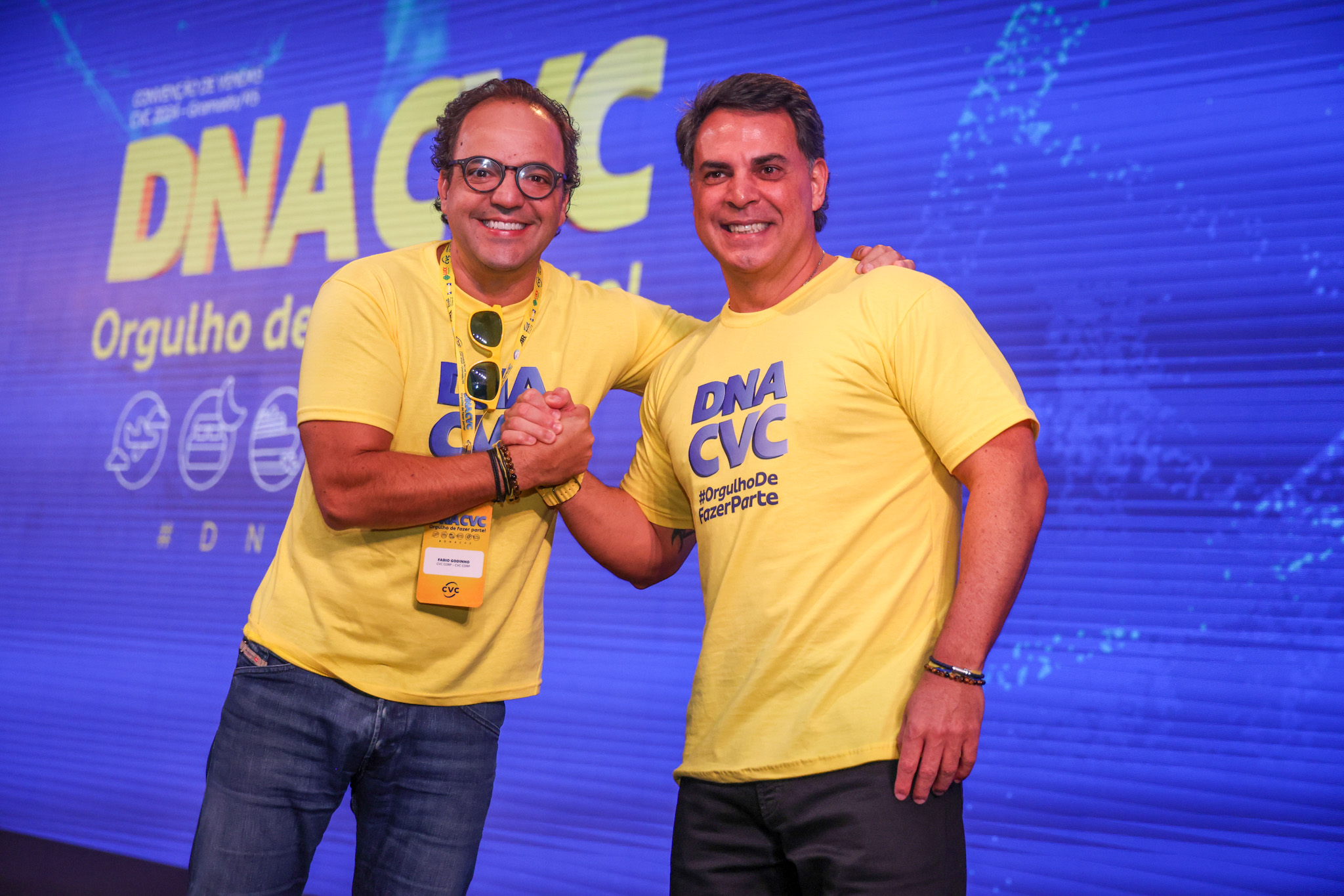 Fabio Godinho e Emerson Belan, da CVC Corp Fabio Godinho e Emerson Belan, da CVC Corp