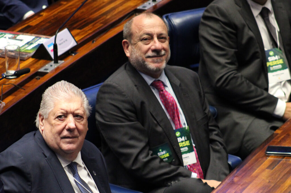 Fernando Guinato, presidente do Conselho do SPCVB, e Toni Sando, presidente executivo do SPCVB