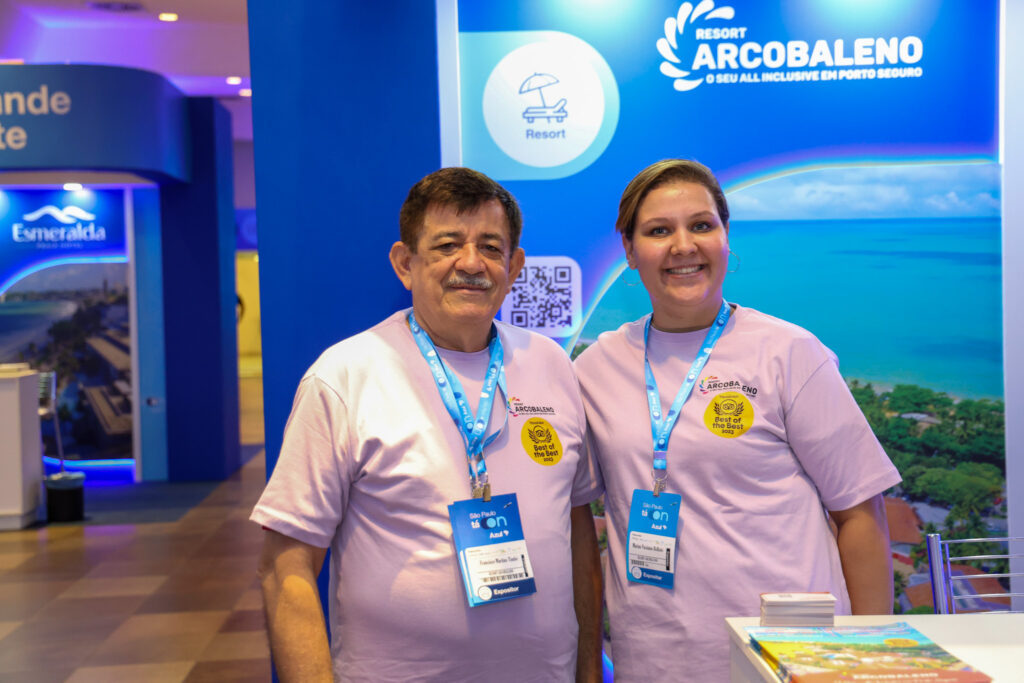 Francisco Timbó e Marina Vaciunas, do Resort Arcobaleno