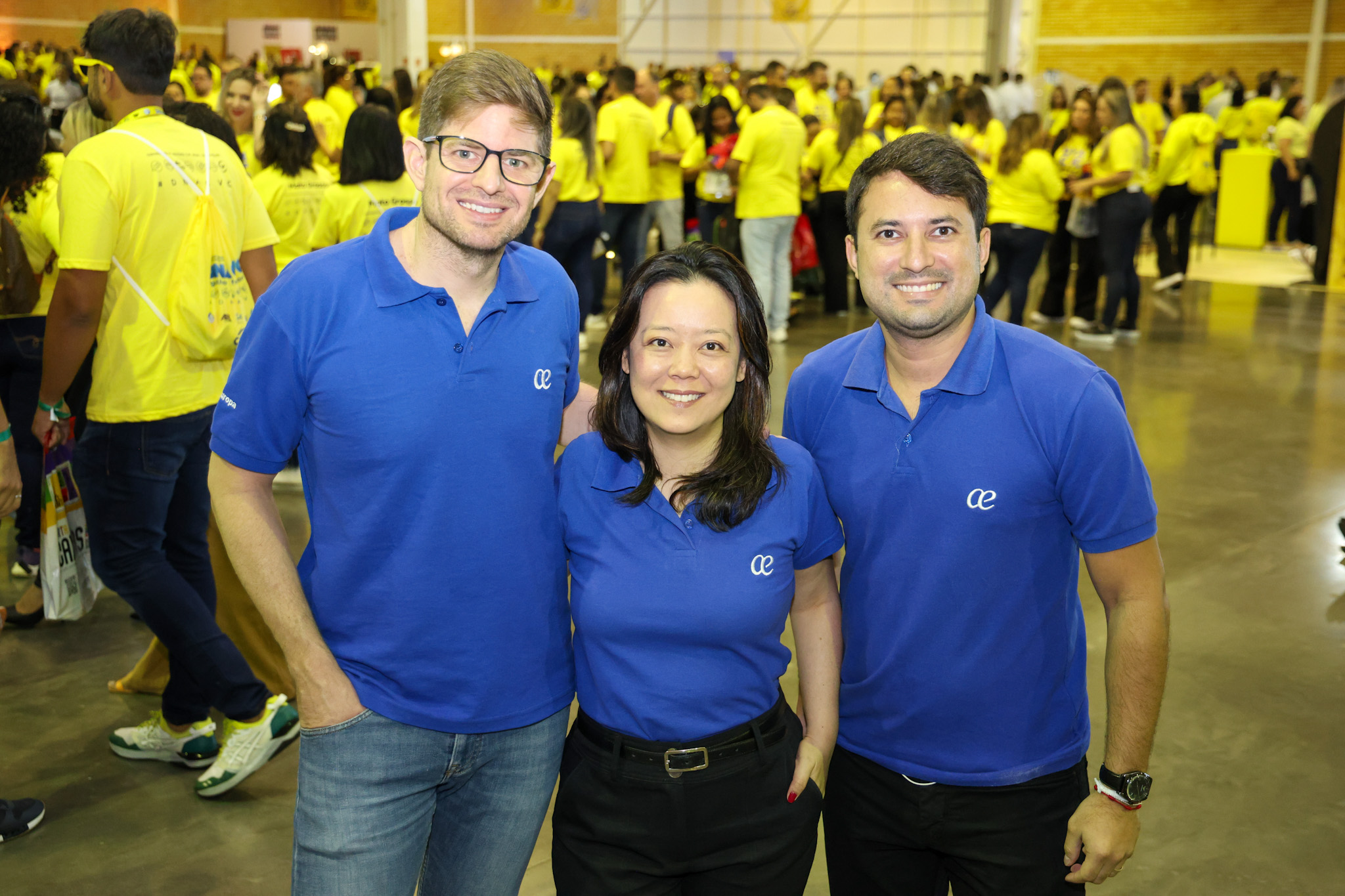 Gonzalo Romero, Claudia Shishido e Paulo Henrique Barbosa, da Air Europa Gonzalo Romero, Claudia Shishido e Paulo Henrique Barbosa, da Air Europa