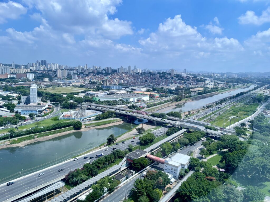 Vista da cidade de São Paulo de dentro da Roda Gigante