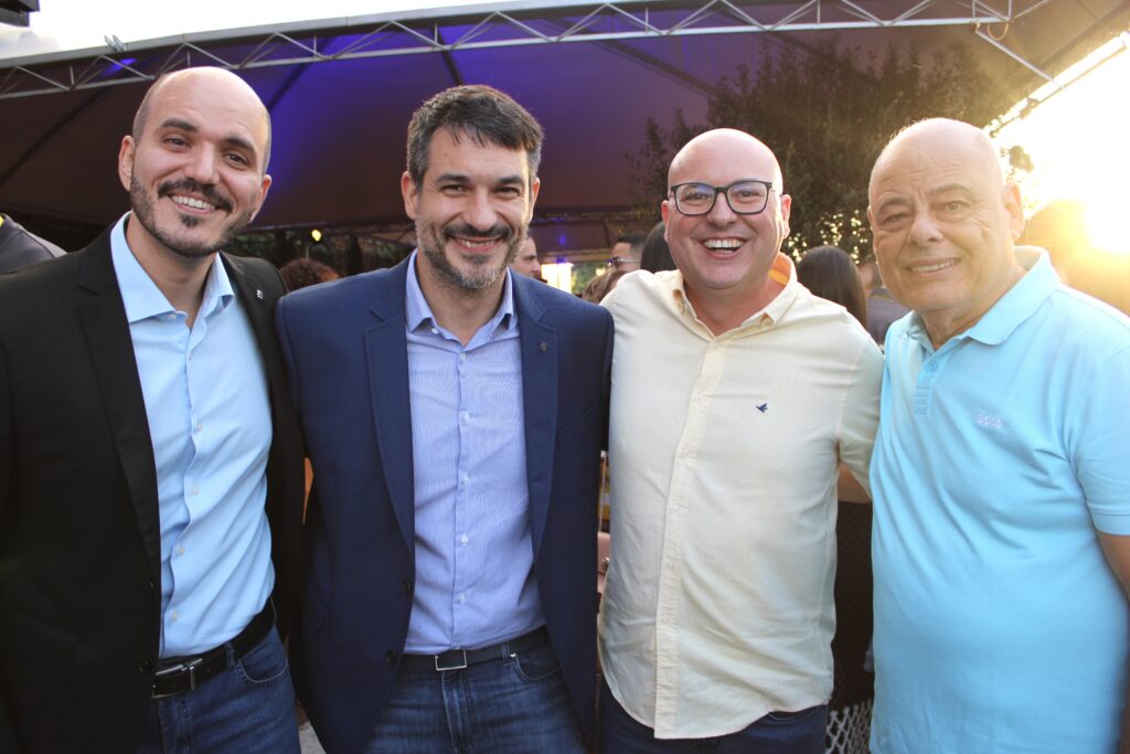 Rafael Grosso e Ignácio Palácios, da MSC, Fábio Mader, da CVC, e Mário Gaspari, Master Franqueado da CVC RS