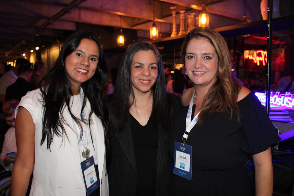Ingrid Santos, Lisa Tejeda e Ana Elisa Facchinato, do Brand USA