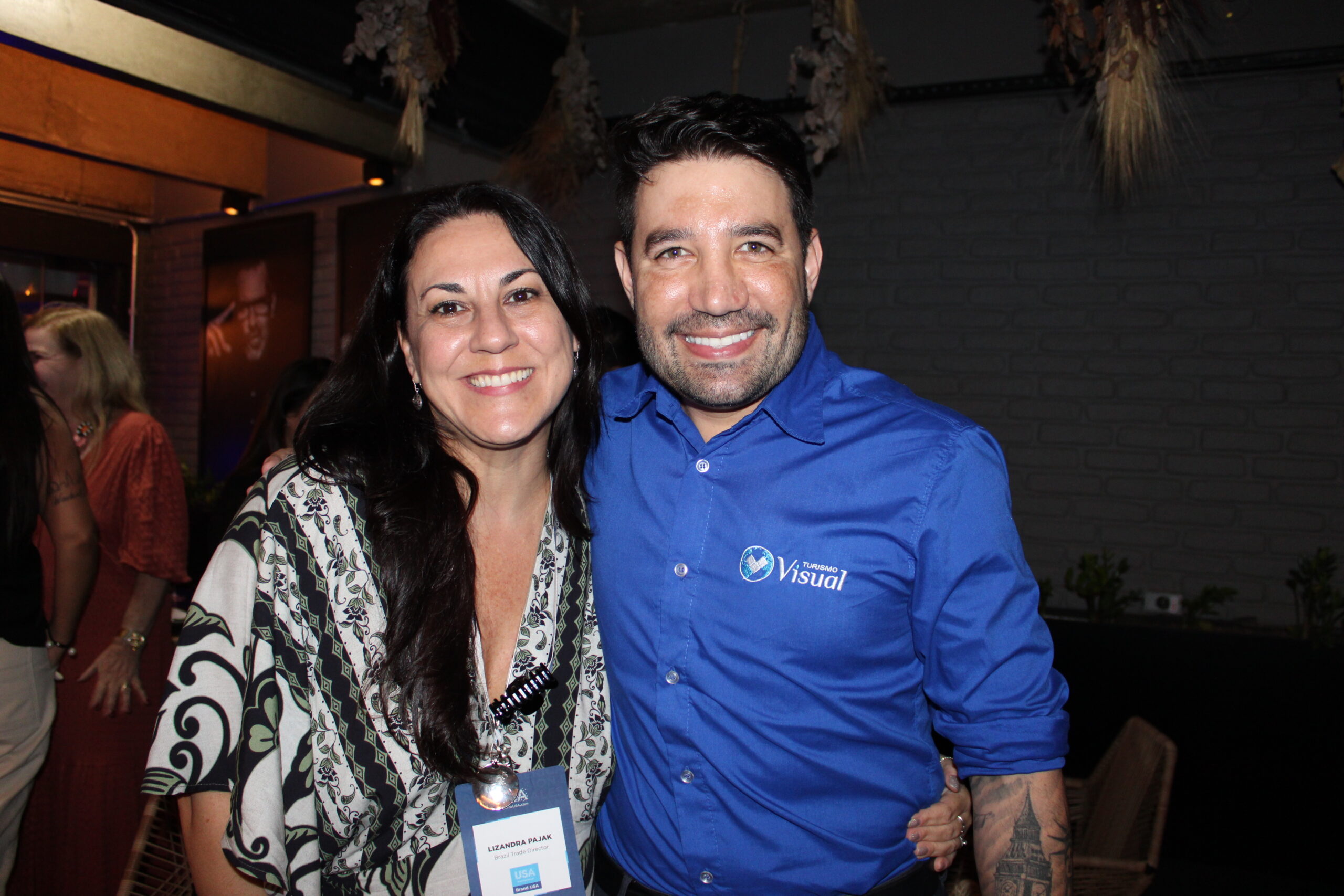 Lizandra Pajak, do Brand USA, e Hugo Lagares, da Visual