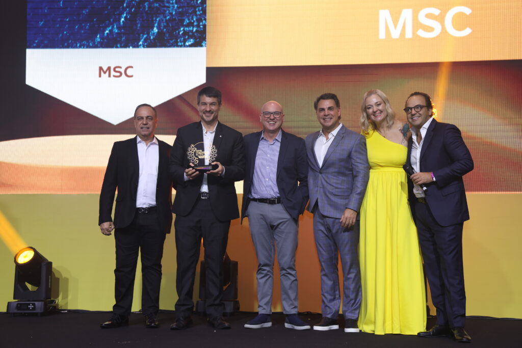 MSC levou o prêmio de companhia marítima mais vendida em 2023