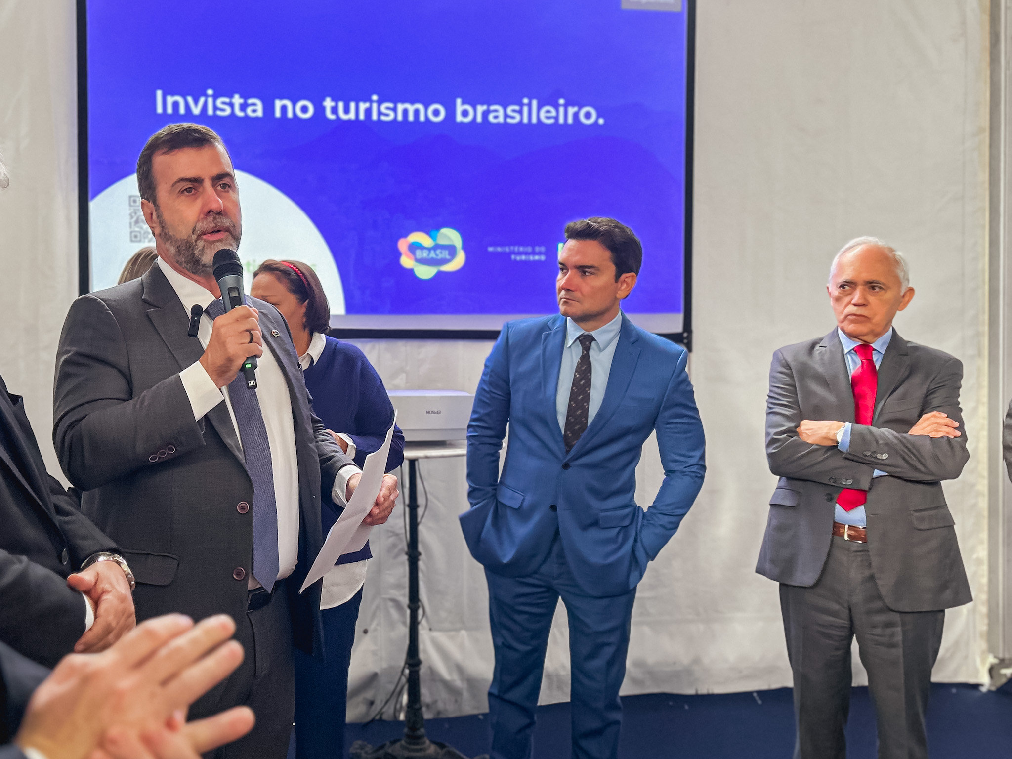 Marcelo Freixo, presidente da Embratur, em discurso no encontro profissional Marcelo Freixo, presidente da Embratur, em discurso no encontro profissional