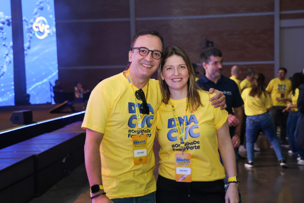 Pablo Torres e Renata Uchida, da CVC Corp