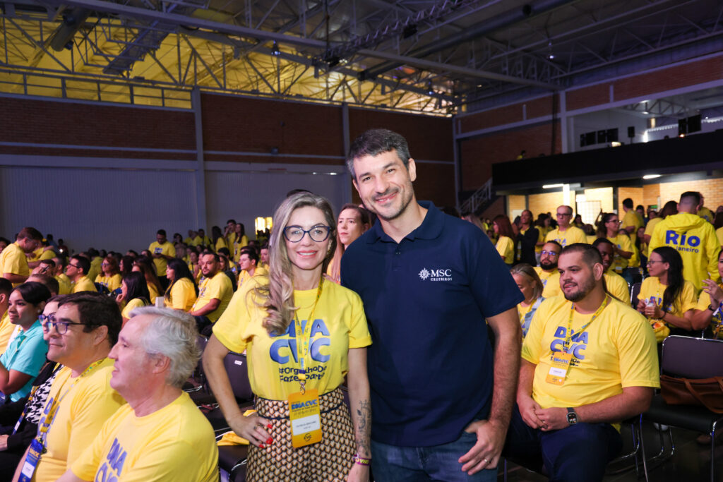 Patrícia Machado, da CVC Corp, e Ignácio Palácios, da MSC Cruzeiros