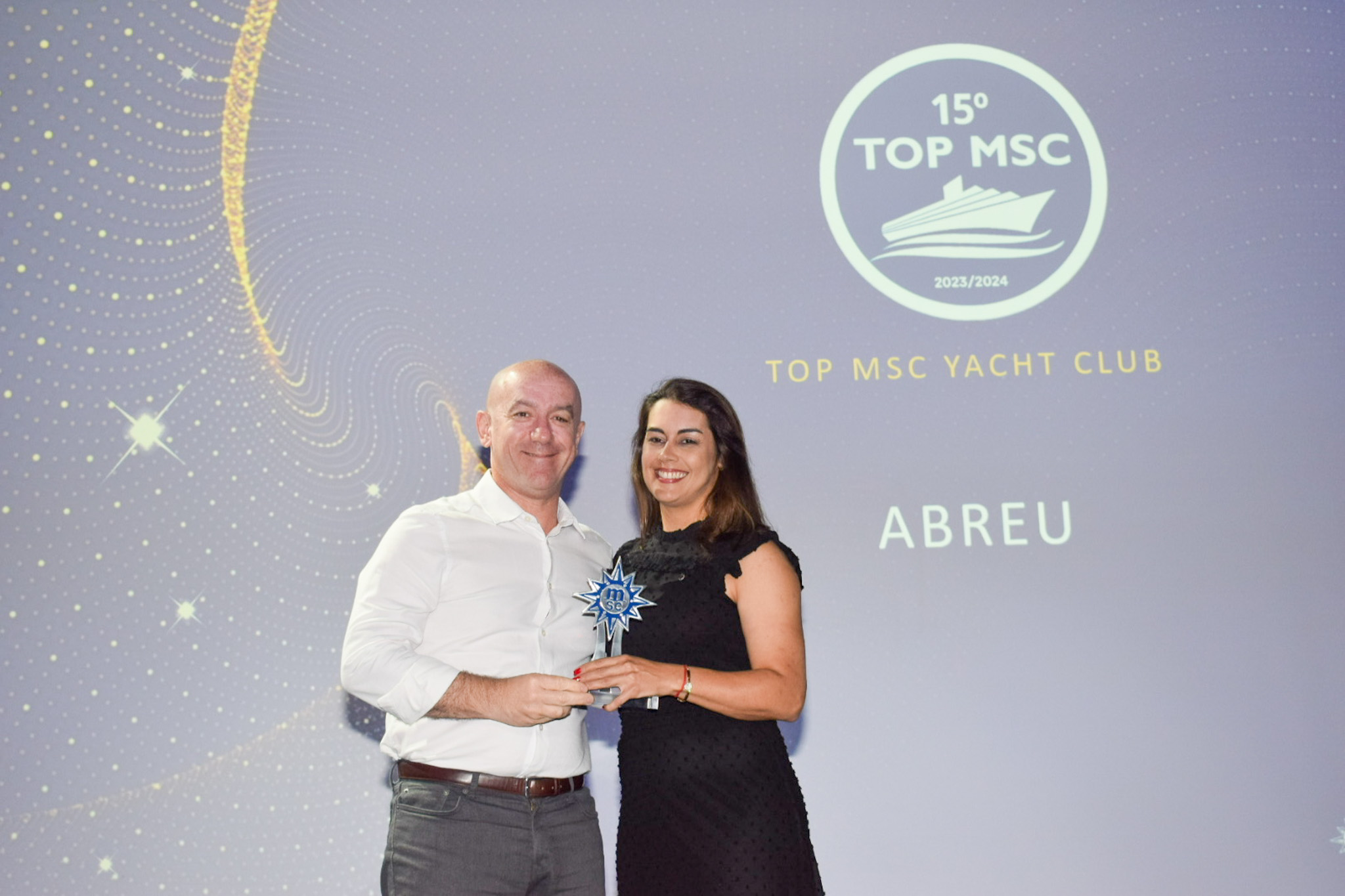 Premiado da empresa Abreu, na categoria TOP MSC YACHT CLUB Premiado da empresa Abreu, na categoria TOP MSC YACHT CLUB
