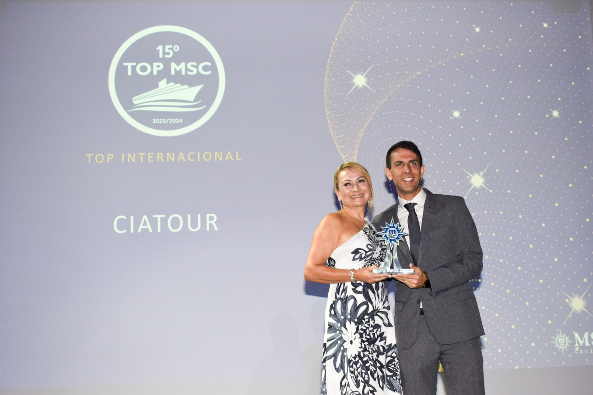 Premiado da empresa Ciatour, na categoria TOP INTERNACIONAL Premiado da empresa Ciatour, na categoria TOP INTERNACIONAL