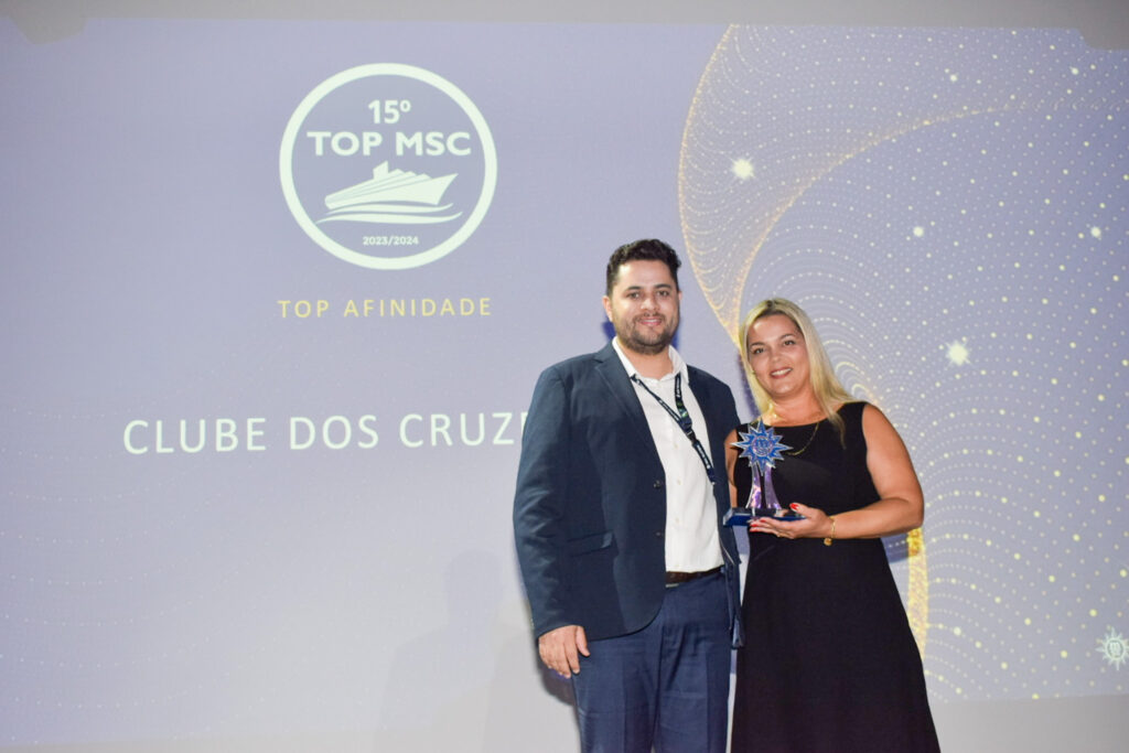 Premiado da empresa Clube dos Cruzeiros, na categoria TOP AFINIDADE