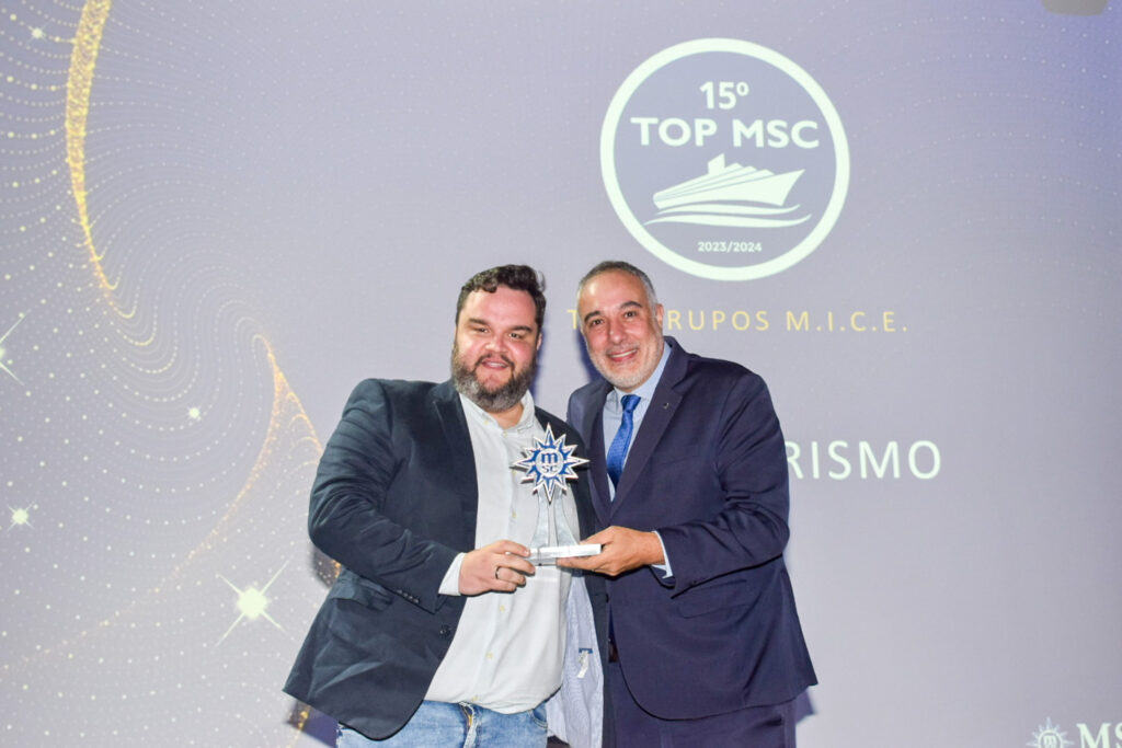 Premiado da empresa Trade Turismo, na categoria TOP GRUPOS MICE