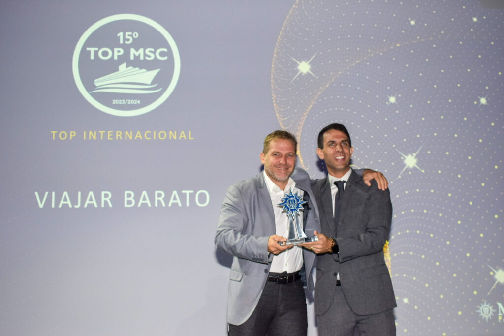 Premiado da empresa Viajar Barato, na categoria TOP INTERNACIONAL