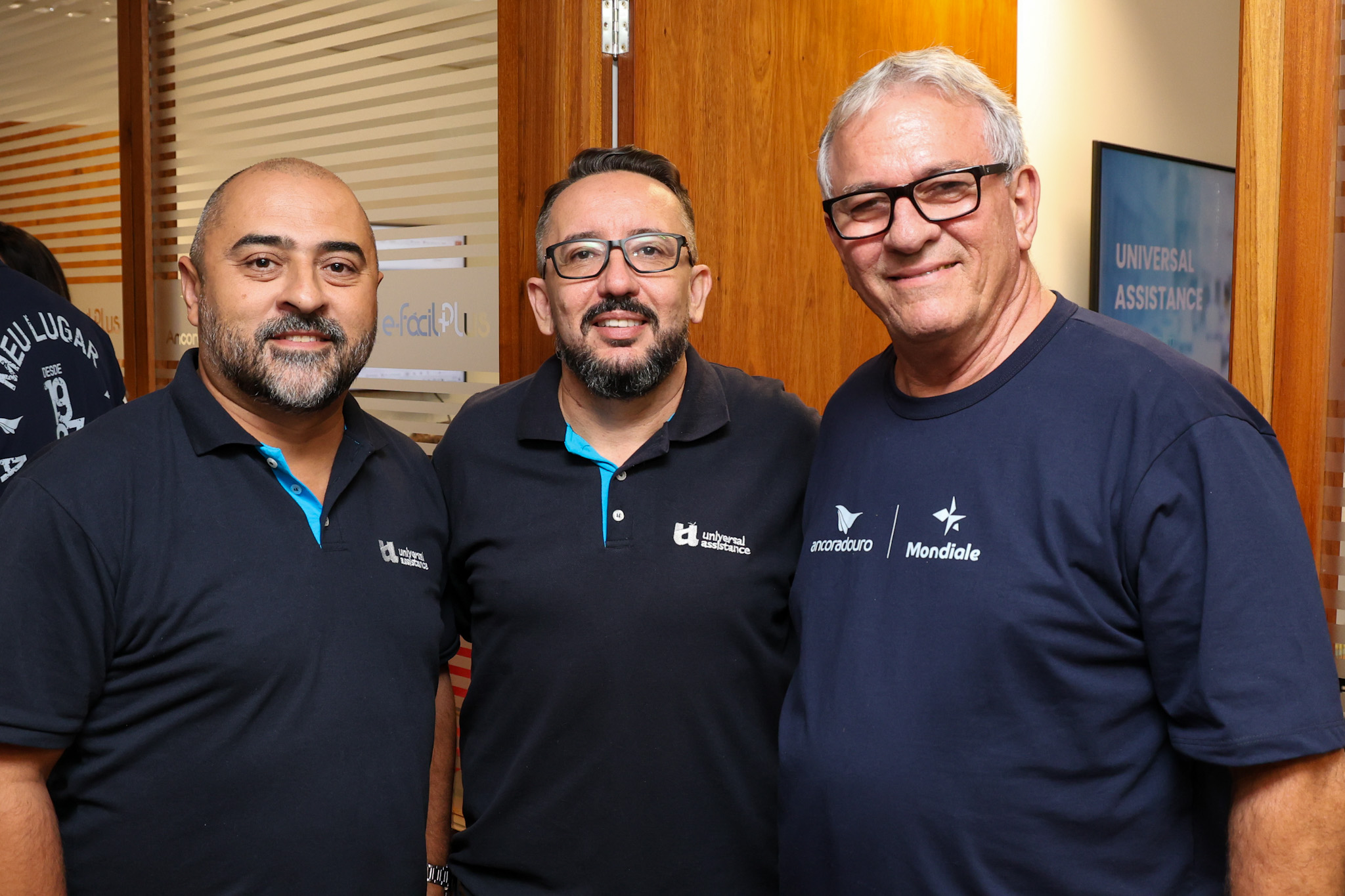 Roberto Oliveira e Ricardo Ribeiro, da Universal Assistance, e Roberto Garbin, da Ancoradouro Roberto Oliveira e Ricardo Ribeiro, da Universal Assistance, e Roberto Garbin, da Ancoradouro